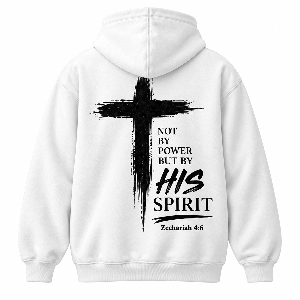Faith Over Fear Суичър — White, отзад